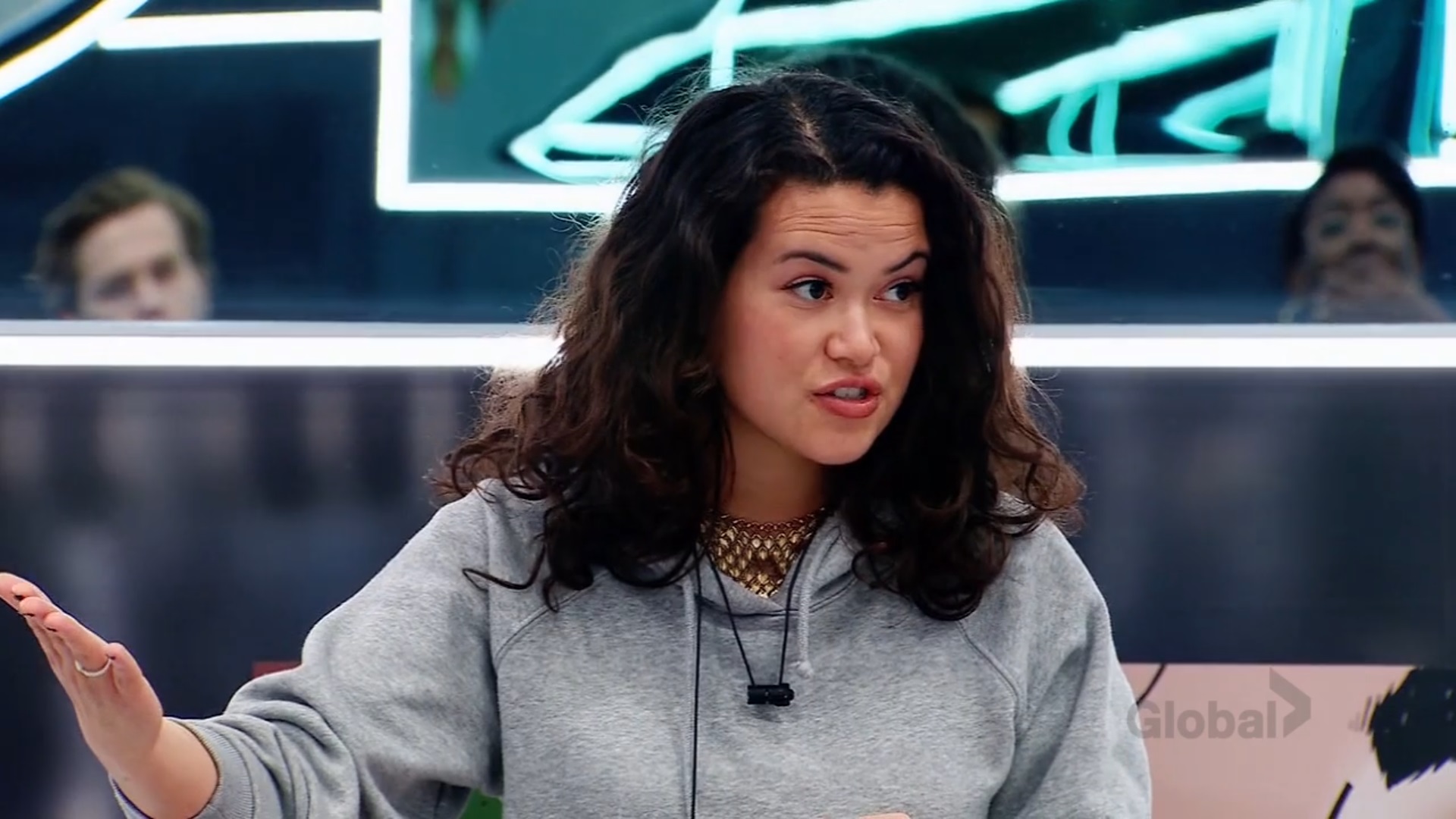 Minh-Ly hosting the house meeting on Big Brother Canada 8