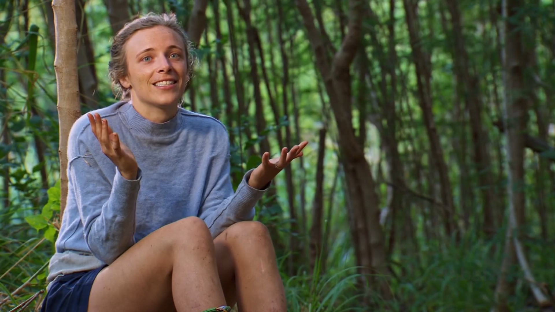 Sophie discussing Rob's control in confessional on Survivor: Winners at War