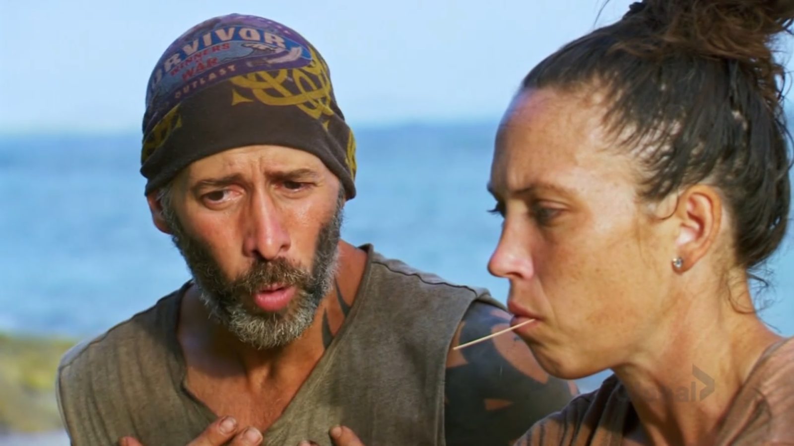 Tony and Sarah debating Natalie's idol on Survivor: Winners at War