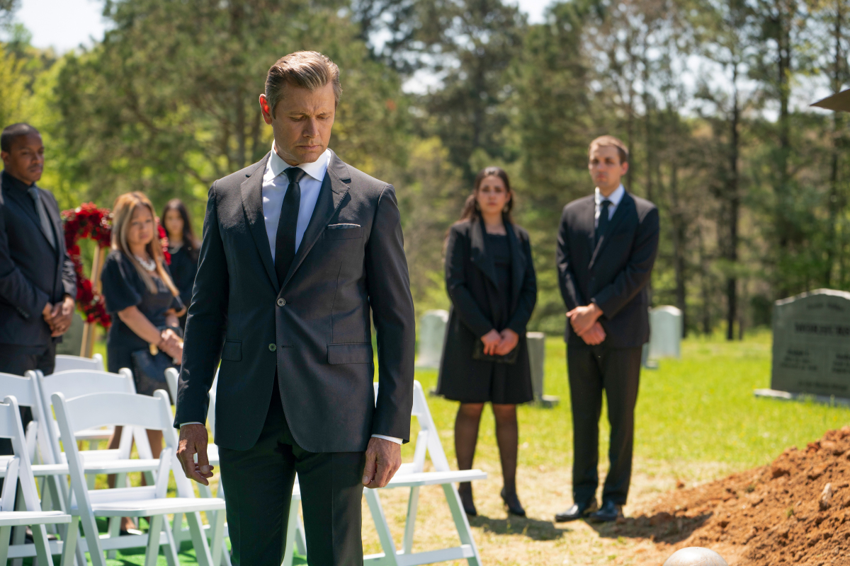 Blake burying Anders on Dynasty