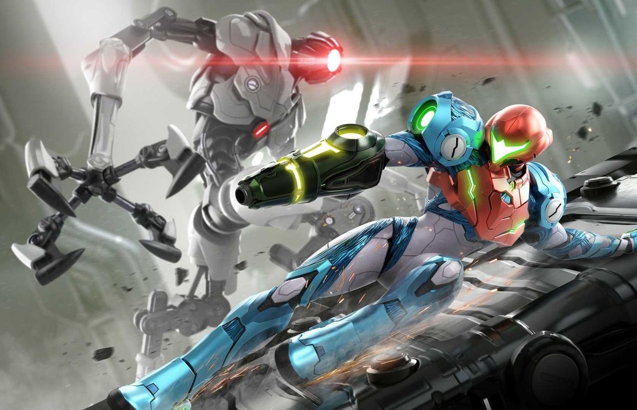 metroid-dread-samus-aran-emmi-key-art