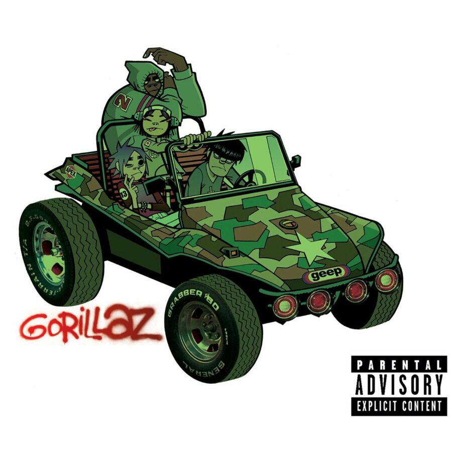 Gorillaz self-titled album cover by Jamie Hewlett